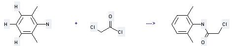 2-Chloro-N-(2,6-dimethylphenyl)acetamide can be prepared by chloroacetyl chloride and 2,6-dimethyl-aniline by heating